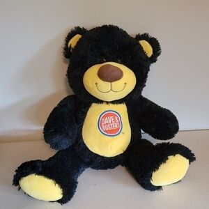 Dave and Buster's D&B Black TEDDY BEAR Toy Factory 19" Plush T55